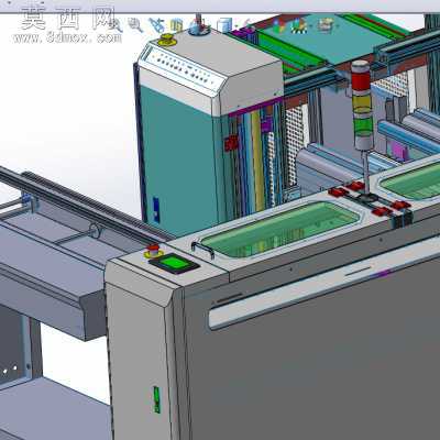 电子产品自动化生产流水线设备总体图 3D模型