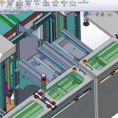 电子产品自动化生产流水线设备总体图 3D模型