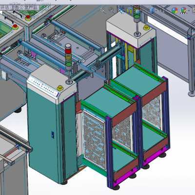 电子产品自动化生产流水线设备总体图 3D模型