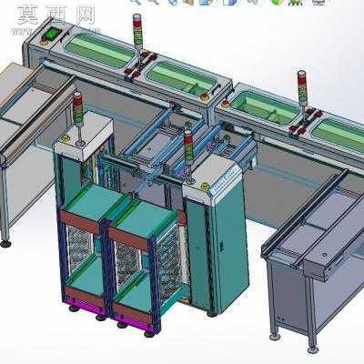 电子产品自动化生产流水线设备总体图 3D模型