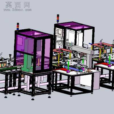 自动化一汽大众汽车门锁生产线 3D模型