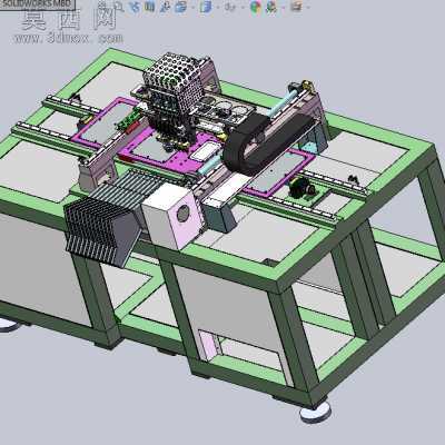 1.2米LED高速贴片机、SMT贴片机 3D模型