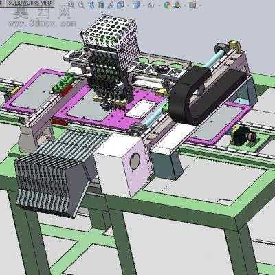 1.2米LED高速贴片机、SMT贴片机 3D模型