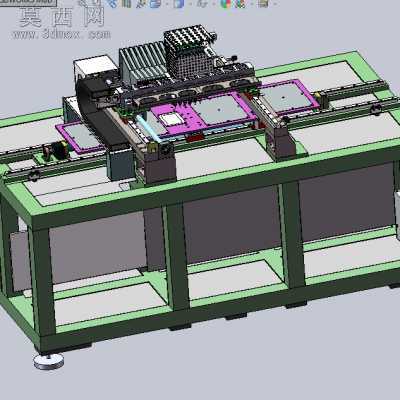 1.2米LED高速贴片机、SMT贴片机 3D模型