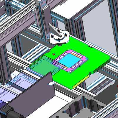 倍速链电池组装线方案 3D模型