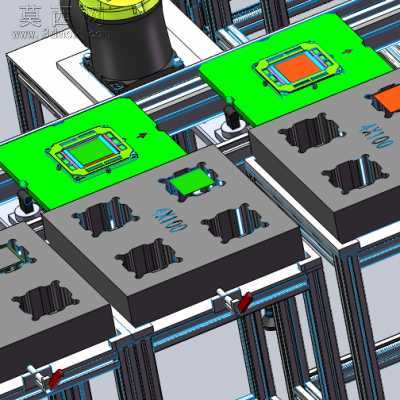 倍速链电池组装线方案 3D模型