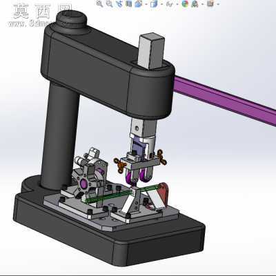 采样电阻丝圆直角多功能C型压线机 3D模型