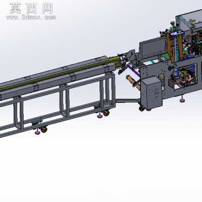 枕式包装机流水线 3D模型