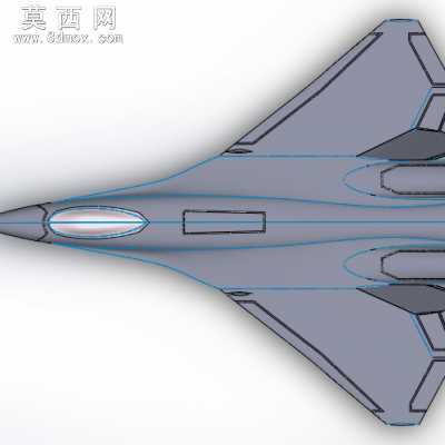 雪鹘-隐身战斗机 3D模型设计,