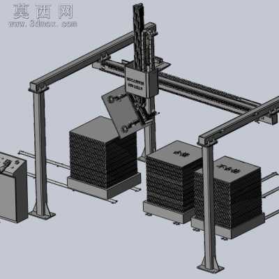 板子翻转检测机械手 3D模型