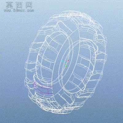 兰博基尼拖拉机轮胎 3D模型