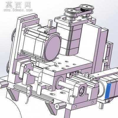 同步带驱动下的XY轴机械手结构 3D模型