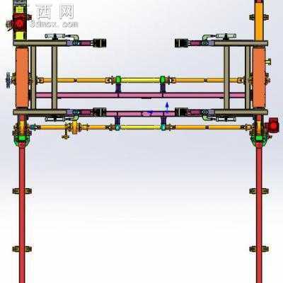 汽车总装线升降滑动导轨 3D模型