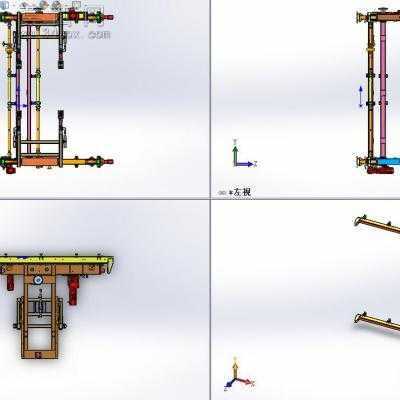 汽车总装线升降滑动导轨 3D模型