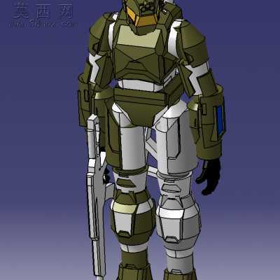 武装部队战斗性机器人 3D模型