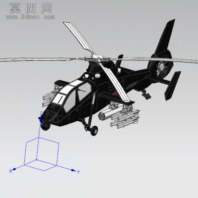 武装直升机19 3D模型