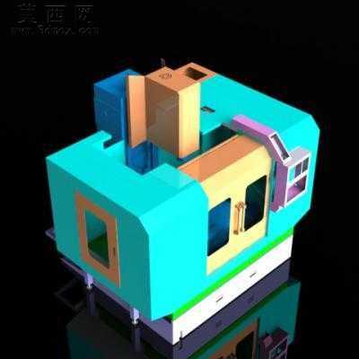 立式加工中心1100X900 3D模型