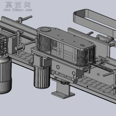 贴标机输送系统、药瓶链板输送机 3D模型