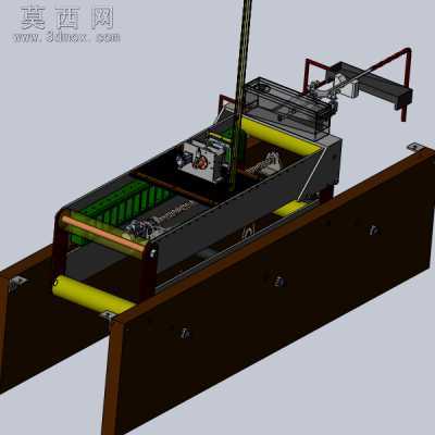 枪管来弧线加工机床设备设计 3D模型