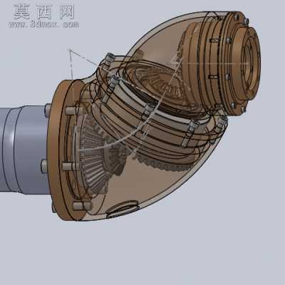 中空偏交型6自由度机器人 3D模型