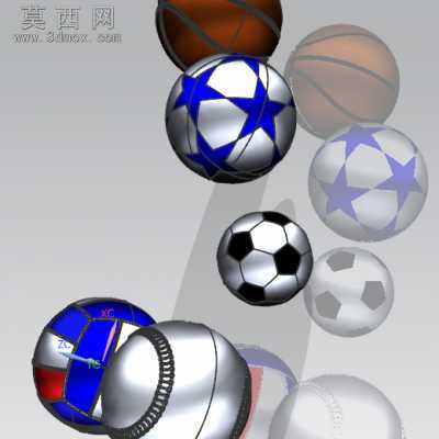 -足球_排球_篮球_棒球 3D模型合集 3D模型设计,