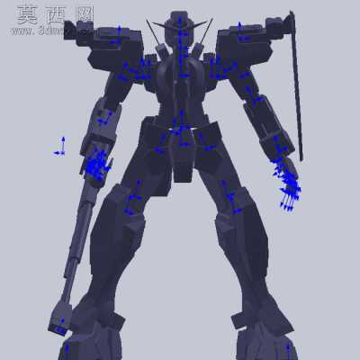 力天使高达机器人 3D模型