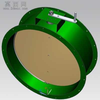 手动风门 百页窗 管道 阀门 气动件 solidwork三维建模 UG3D图 3D模型