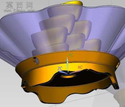 花瓶 花盆 金元宝 3D模型,