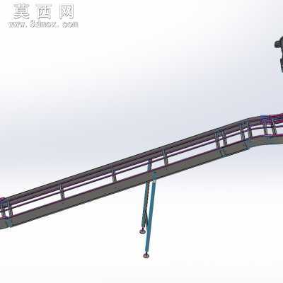 链式爬坡转弯落差输送线 3D模型