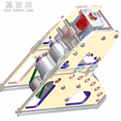 精密辊给料机 3D模型