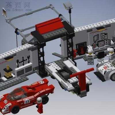 乐高速度冠军赛保时捷919及混合动力917赛车维修 3D模型