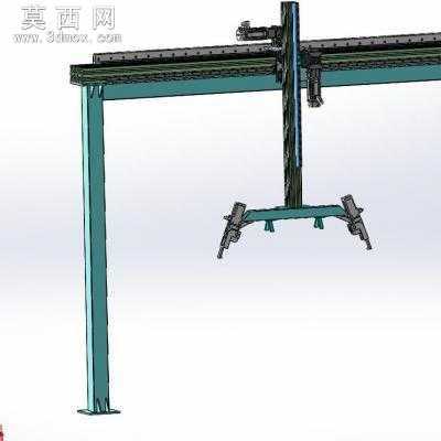 2轴齿轮齿条桁架机械手 3D模型