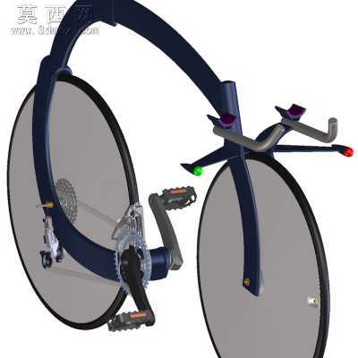 创意比赛自行车 3D模型,Sl