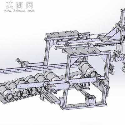 定子负载卸载装配移载机 3D模型