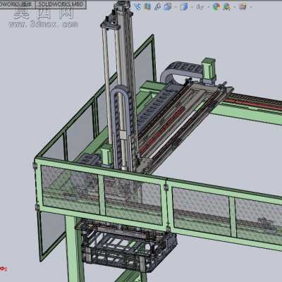 大桁架机械手出料架全套、抓取机械手设备 3D模型