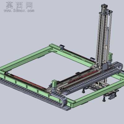 大桁架机械手出料架全套、抓取机械手设备 3D模型