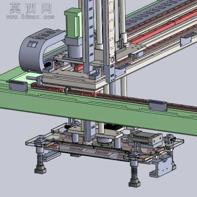 大桁架机械手出料架全套、抓取机械手设备 3D模型