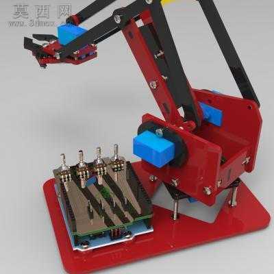 arduino机器人机械手设计 3D模型