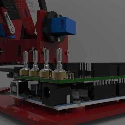 arduino机器人机械手设计 3D模型