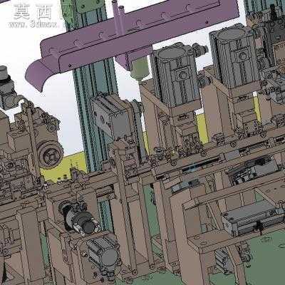 全自动电子连接器组装插片与测试包装机 3D模型