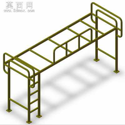 标准单人床 3D模型,