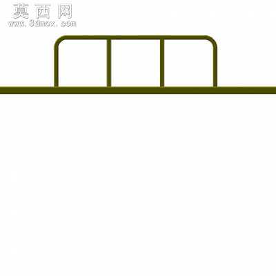 标准单人床 3D模型,