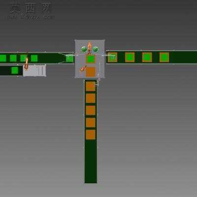 凹面镜包装生产线 3D模型