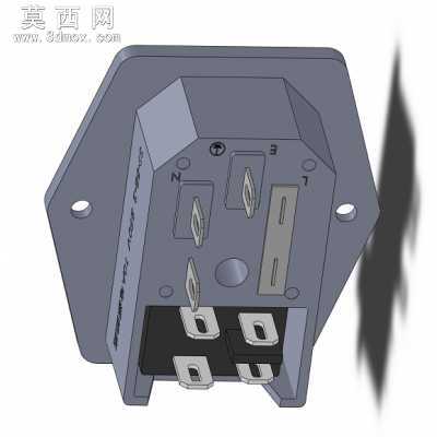 三合一组合式船型开关 3D模型