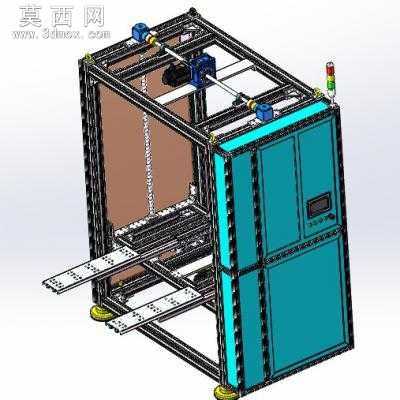 自动伸缩轻型货叉双滚珠丝杆升降机 3D模型