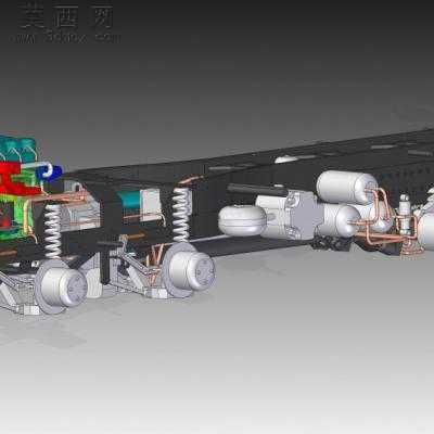 大卡车自卸车详细图纸 3D模型