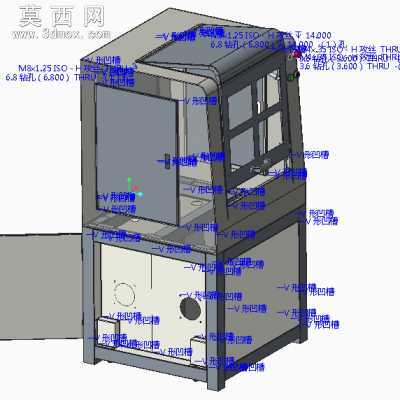 半导体设备钣金机罩设计 3D模型