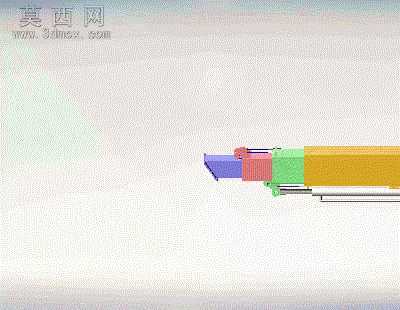 滑动伸缩臂 设计详细 3D模型