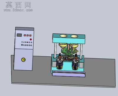 真空包装机放袋、抽气、充气、热封 3D模型