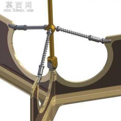 倒立摆固定机制inventor设计模型 3D模型